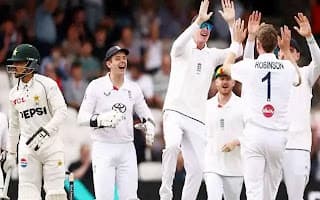 Pakistan Bowled Out for 110 at Lord's, England Lead by 180