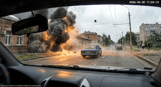Dashcam Captures Terrifying Moment of Russian Attack on Zaporizhzhia